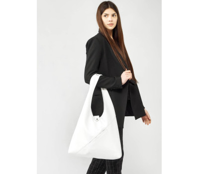 Женская сумка Sambag HOBO M белая