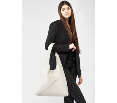 Женская сумка Sambag HOBO M серый шёлк