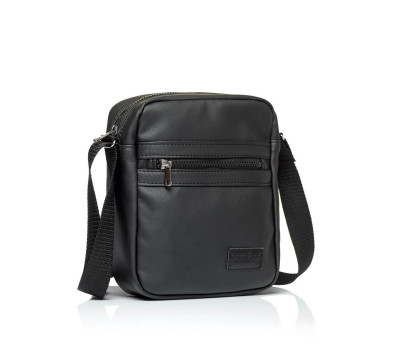 Женская сумка мессенджер  с экокожи  Sambag Makros черная