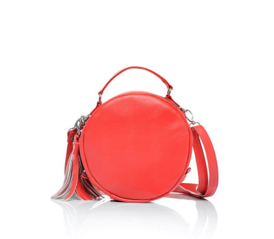 Жіноча кругла сумка Sambag Bale  червона