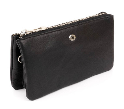 Сумка SHVIGEL 11076 з вінтажній шкіри Чорна