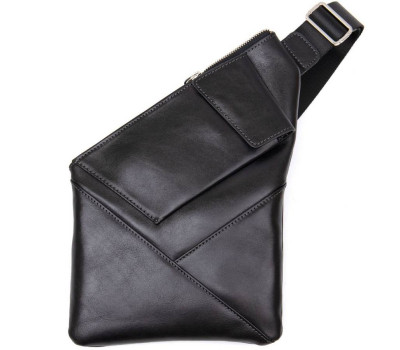 Шкіряна чоловіча сумка через плече GRANDE PELLE 11439 Чорний
