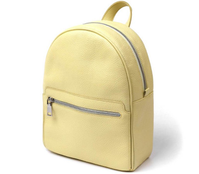 Оригінальний жіночий рюкзак з натуральної шкіри Shvigel 16307 Лимонний