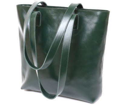 Шкіряна жіноча сумка-шоппер Shvigel 16367 Зелений