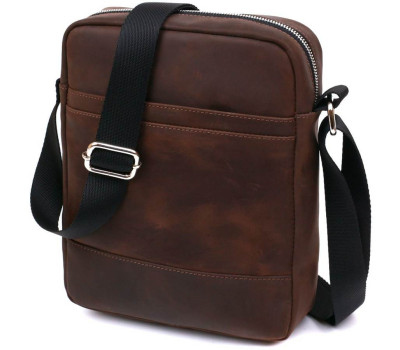 Вінтажна шкіряна чоловіча сумка Shvigel 16332 Коричневий