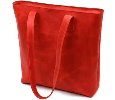 Вінтажна яскрава шкіряна сумка Shvigel 16348 Червоний