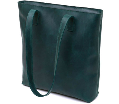 Шкіряна вінтажна сумка жіноча Shvigel 16351 Зелений