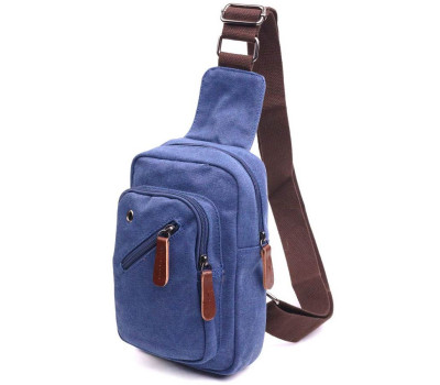 Компактна сумка через плече із щільного текстилю 21232 Vintage Синя