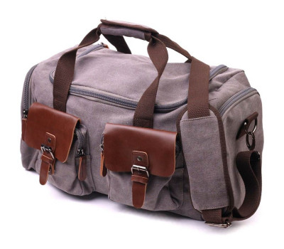 Містка дорожня сумка з якісного текстилю 21238 Vintage Сіра