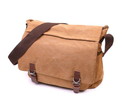 Велика сумка для ноутбука з клапаном із текстилю 21242 Vintage Коричнева