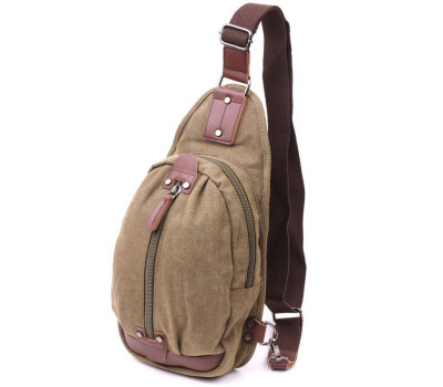 Оригінальна чоловіча сумка через плече з текстилю 21254 Vintage Оливкова