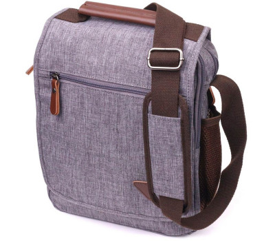 Чоловіча сумка через плече з текстилю 21263 Vintage Сіра