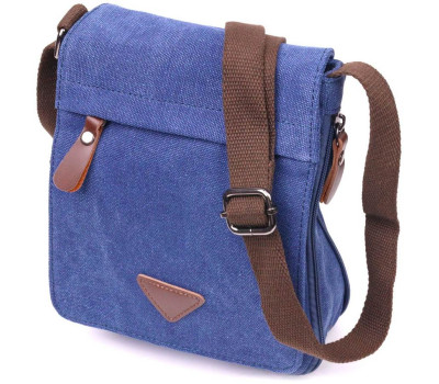 Цікава чоловіча сумка з текстилю 21267 Vintage Синя