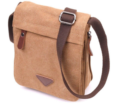 Функціональна чоловіча сумка з текстилю 21268 Vintage Коричнева