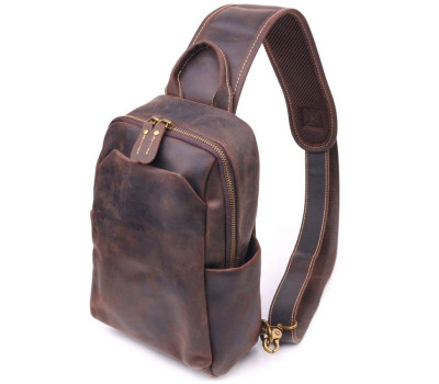 Сумка чоловіча через плече з натуральної vintage шкіри 21285 Vintage Коричнева
