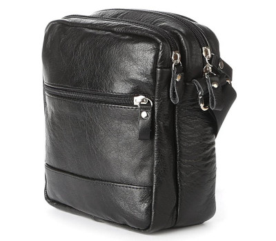 Сумка чоловіча SHVIGEL шкіряна 00926 Чорна