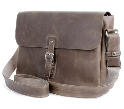 Сумка SHVIGEL 00980 з натуральної винтажной шкіри Коричнева