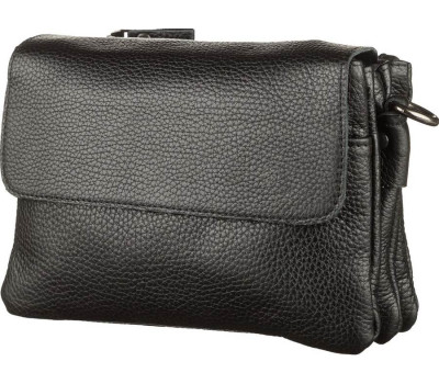 Чоловіча сумка SHVIGEL 11038 шкіряна, Чорна