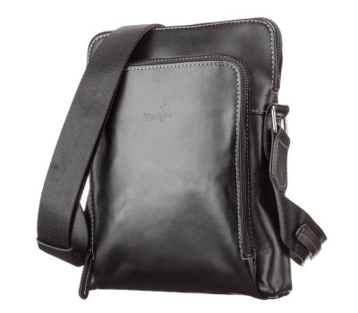Сумка чоловіча SHVIGEL 11101 шкіряна Чорна