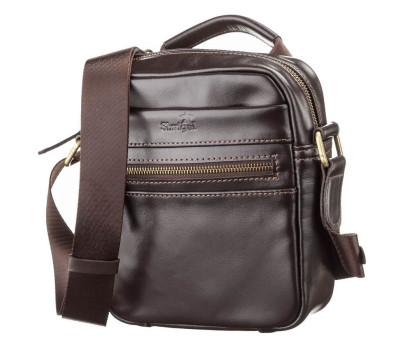 Сумка чоловіча SHVIGEL 11089 шкіряна Коричнева