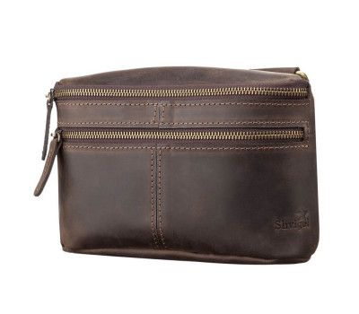 Сумка чоловіча SHVIGEL 11094 шкіряна Коричнева