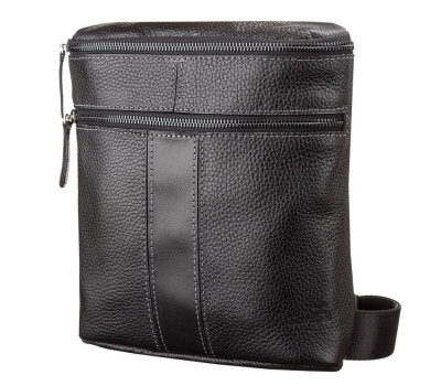 Сумка чоловіча SHVIGEL 11102 шкіряна Чорна