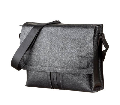 Сумка чоловіча SHVIGEL 11106 шкіряна Чорна