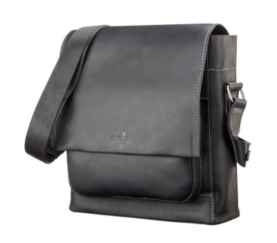 Сумка чоловіча SHVIGEL 11112 шкіряна Чорна