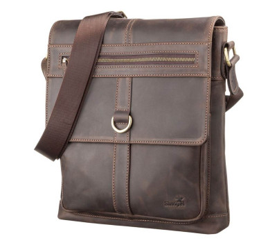 Сумка чоловіча SHVIGEL 11113 шкіряна Коричнева