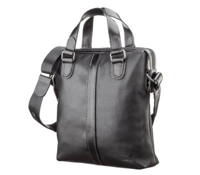 Сумка чоловіча SHVIGEL 11114 шкіряна Чорна