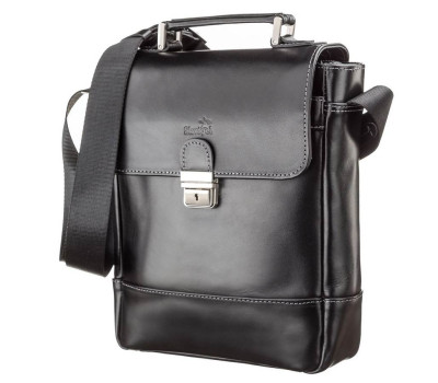 Сумка чоловіча SHVIGEL 11118 шкіряна Чорна