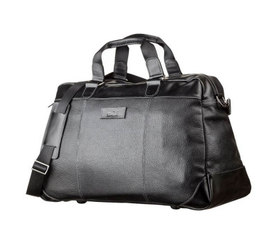 Дорожня сумка SHVIGEL 11120 шкіряна Чорна