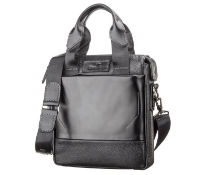 Сумка чоловіча SHVIGEL 11121 шкіряна Чорна