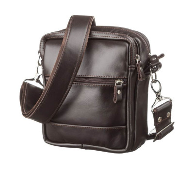 Сумка чоловіча SHVIGEL 11125 шкіряна Коричнева