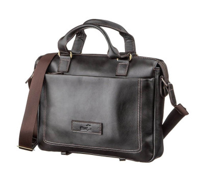 Сумка чоловіча SHVIGEL 11138 шкіряна Коричнева