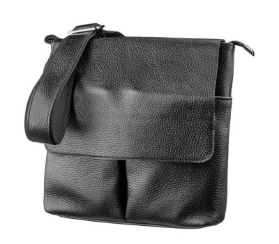 Сумка SHVIGEL 11157 з натуральної шкіри Чорна