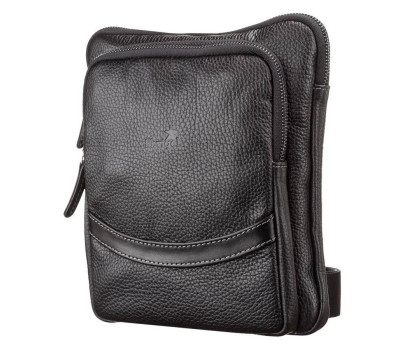 Сумка чоловіча SHVIGEL 11090 шкіряна Чорна