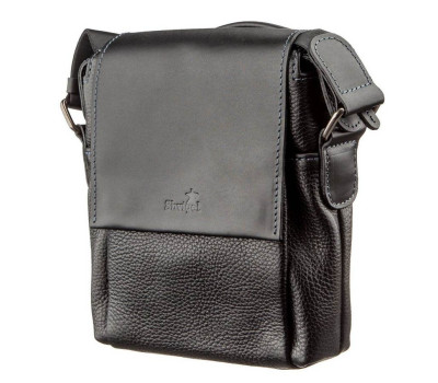 Сумка чоловіча комбо SHVIGEL 11174 шкіряна Чорна