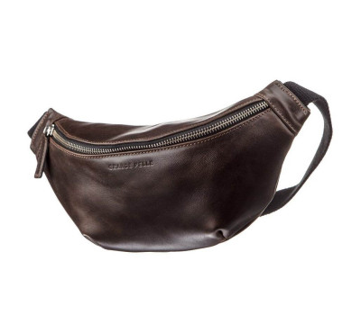 Поясна сумка GRANDE PELLE 11143 Темно-коричнева