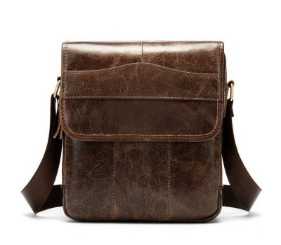 Сумка Vintage з натуральної гладкої шкіри 14945 Коричнева