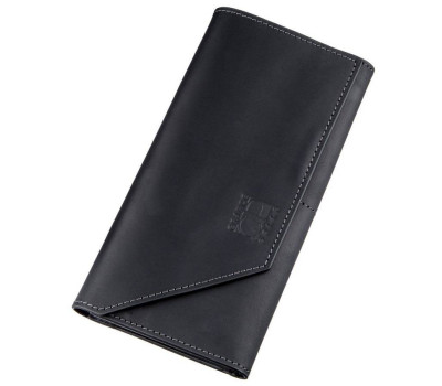 Шкіряний клатч унісекс на магніті GRANDE PELLE 11214 Чорний