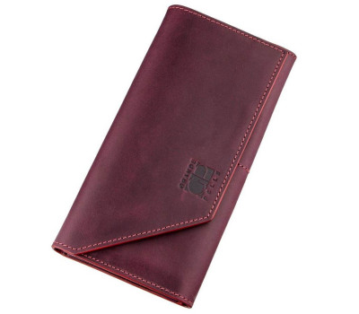 Шкіряний клатч жіночий на магніті GRANDE PELLE 11217 Бордовий