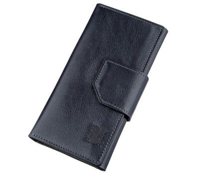 Добротний вертикальний клатч унісекс на хлястику з магнітом GRANDE PELLE 11221 Синій