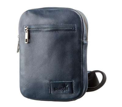 Чоловіча шкіряна сумка SHVIGEL 19105 Синя