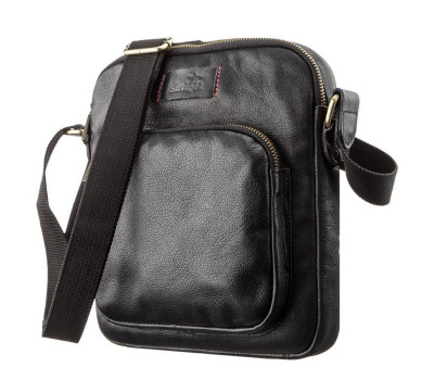 Чоловіча шкіряна сумка SHVIGEL 19111 Чорна