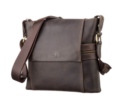 Сумка чоловіча SHVIGEL 11097 шкіряна Коричнева
