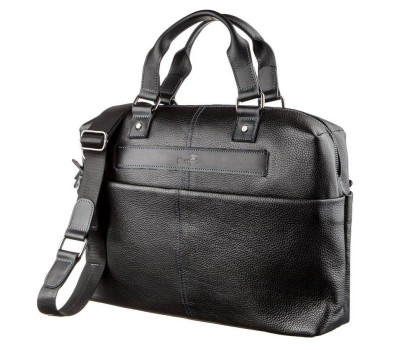 Сумка для ноутбука зі шкіри флотар SHVIGEL 11243 Чорна