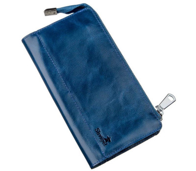 Клатч унісекс шкіряний SHVIGEL 16183 Синій