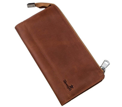 Клатч унісекс шкіряний вінтаж SHVIGEL 16190 Рудий