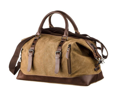 Дорожня сумка текстильна Vintage 20172 Пісочна